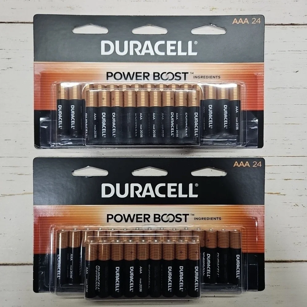 48 AAA Batteries Duracell‎ Power Boost Batteries 2x24 Packs Expire 2036